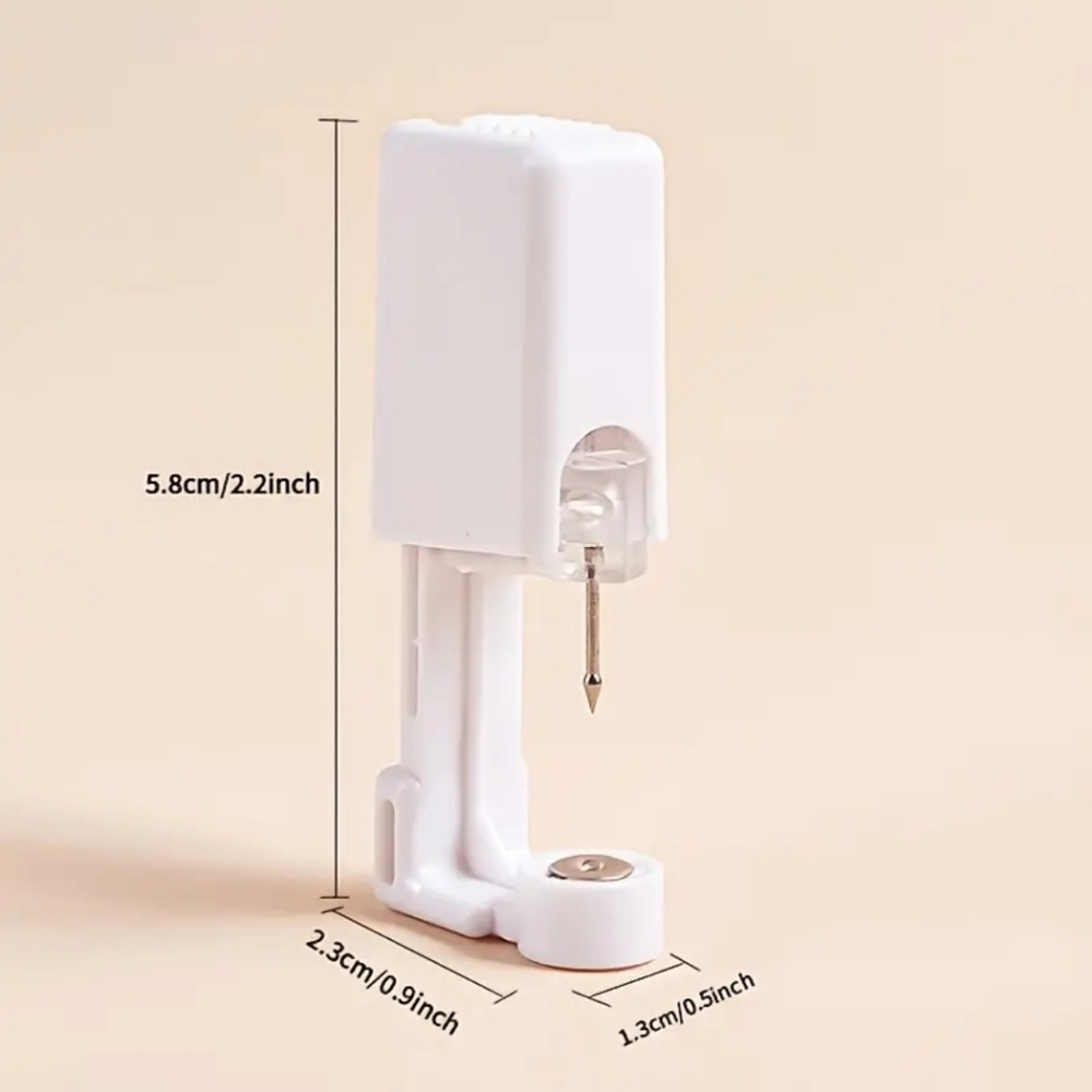 Sale STAINLESS STEEL CZ self nose ear piercing set. Quick painless - Picture 12 of 13